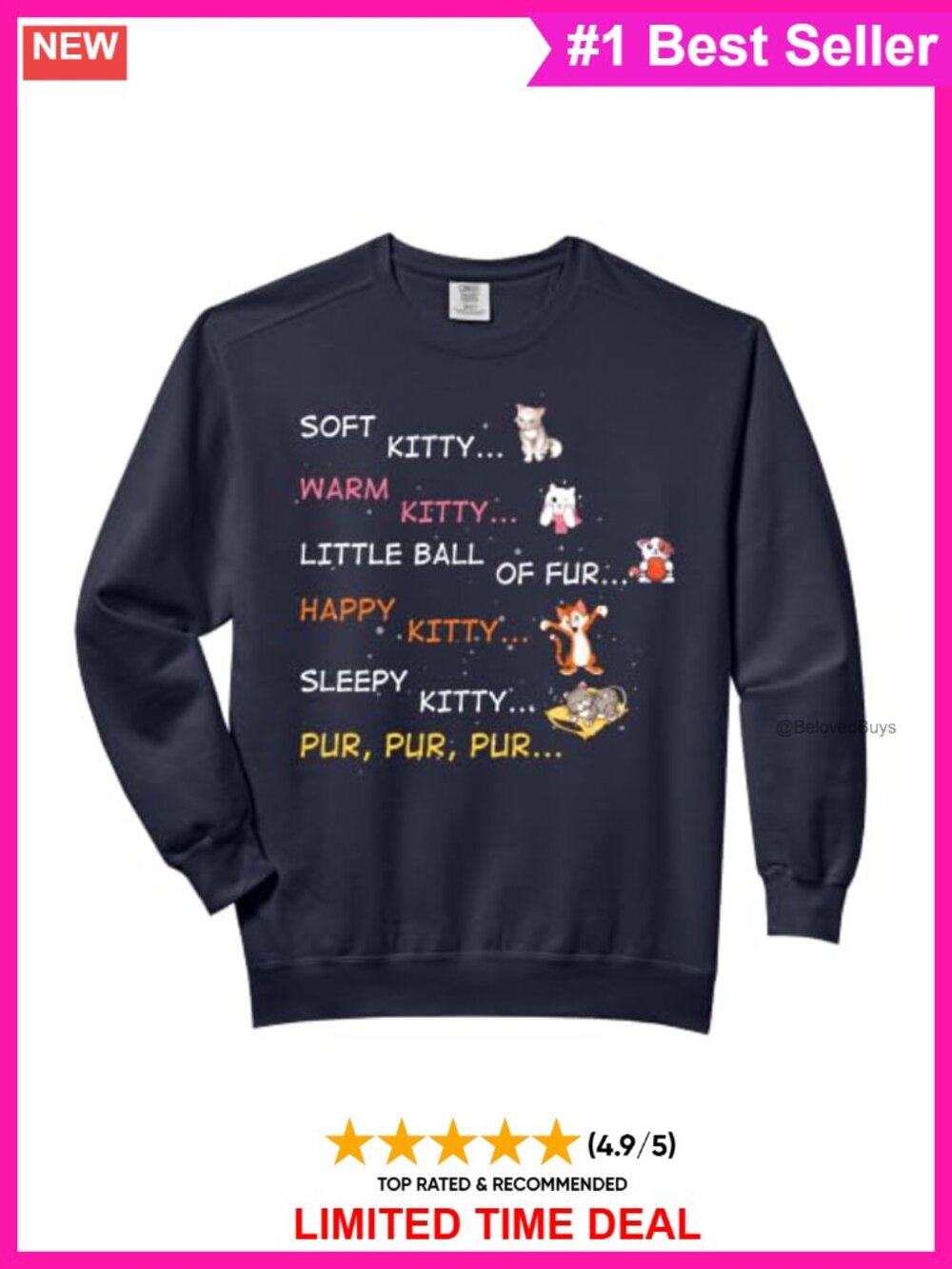 Comfort Colors Garment-Dyed Cotton Blend Crew Neck Sweatshirt